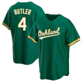 tores Athletics #4 Lawrence Butler player Green Replica Kelly Alternate Stitched Jersey