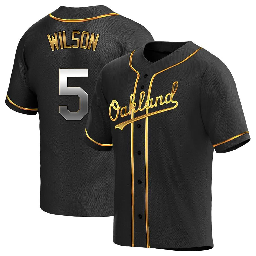 tores Athletics #5 Jacob Wilson Black Golden Replica Alternate  Stitched Jersey