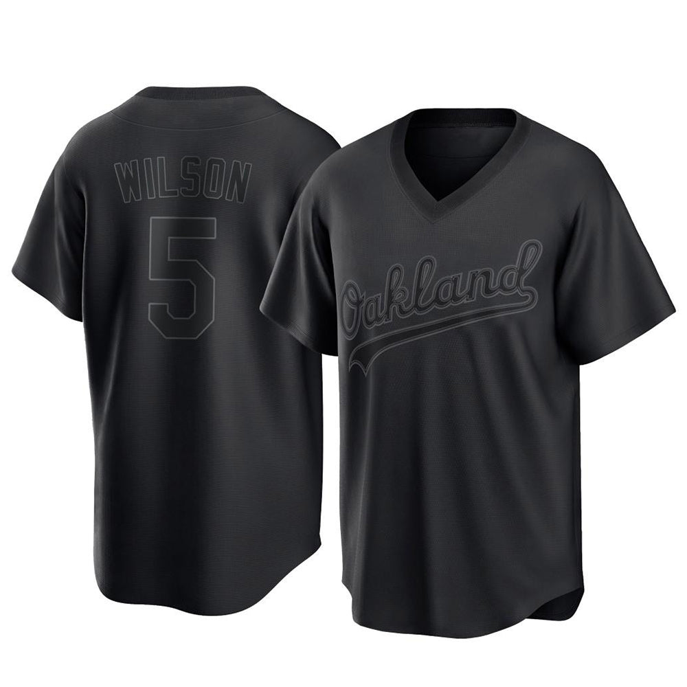 tores Athletics #5 Jacob Wilson Black Replica Pitch Fashion T shirt Stitched Jersey