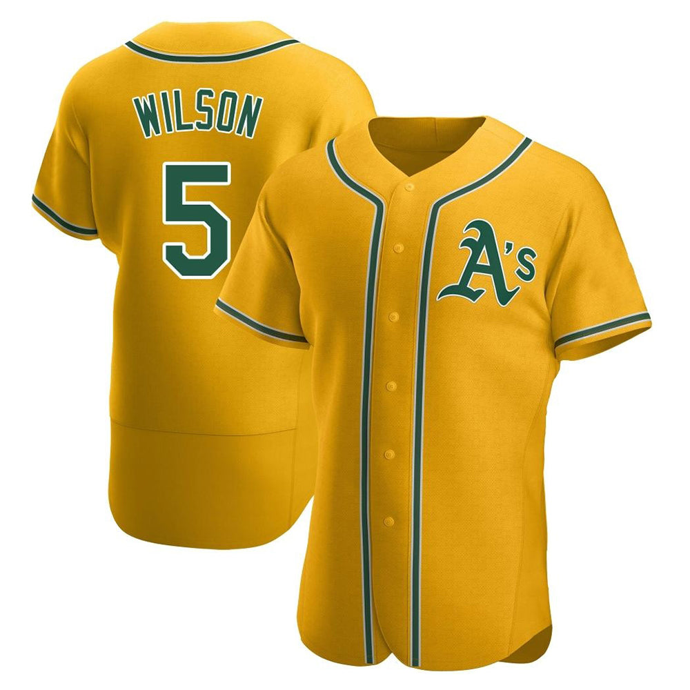 tores Athletics #5 Jacob Wilson Gold Alternate Stadium Stitched Jerseys