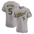 tores Athletics #5 Jacob Wilson Gray Elite Road Stitched Jersey