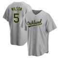 tores Athletics #5 Jacob Wilson Gray Replica Road Stitched Jersey
