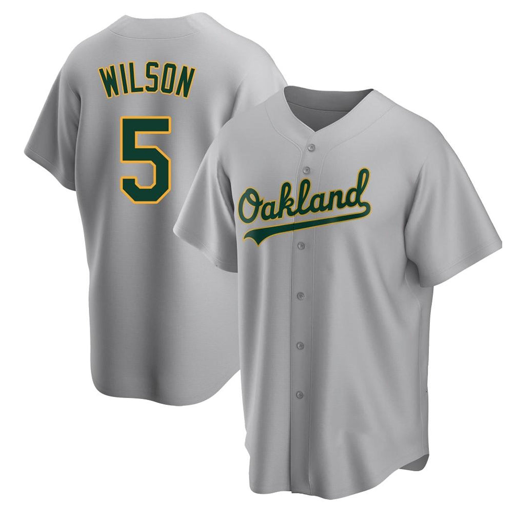 tores Athletics #5 Jacob Wilson Gray Replica Road Stitched Jersey