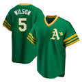 tores Athletics #5 Jacob Wilson Green Replica Cooperstown Collection T shirt Stitched Jersey