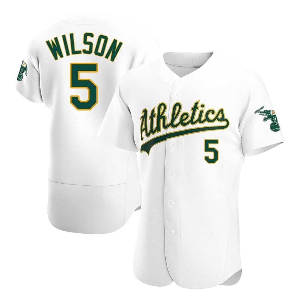 tores Athletics #5 Jacob Wilson White Authentic Home Stitched Jersey