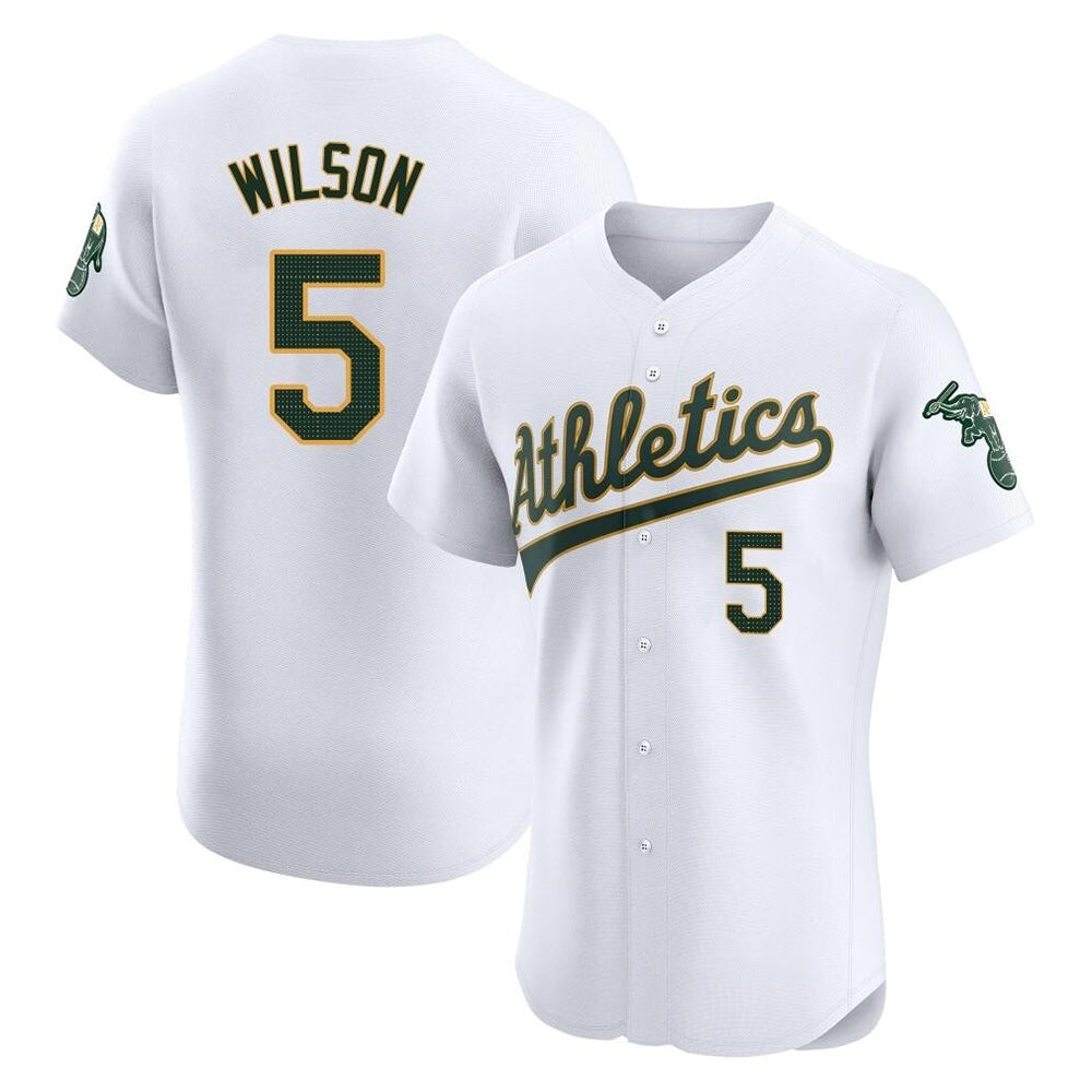 tores Athletics #5 Jacob Wilson White Elite Home Stitched Jersey