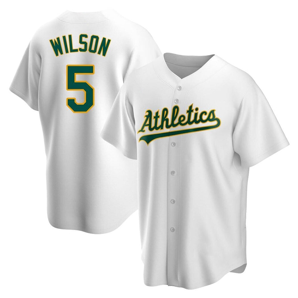 tores Athletics #5 Jacob Wilson White Replica Home Stitched Jersey