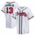 tores A.Braves #13 Ronald Acuna Jr. 2025 All-Star Game Home Replica Player Jersey - White Stitched Personalized Jersey