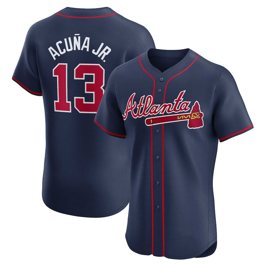 tores A.Braves #13 Ronald Acuna Jr. Alternate Elite Player Jersey - Navy Personalized Jerseys