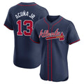 tores A.Braves #13 Ronald Acuna Jr. Alternate Elite Player Jersey - Navy Personalized Jerseys
