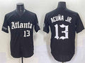 tores A.Braves #13 Ronald Acuna Jr. Black Gothic South x Outkast Edition Vapor Limited Stitched Personalized Jersey