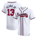 tores A.Braves #13 Ronald Acuna Jr. Home Elite Jersey - White Personalized Jerseys