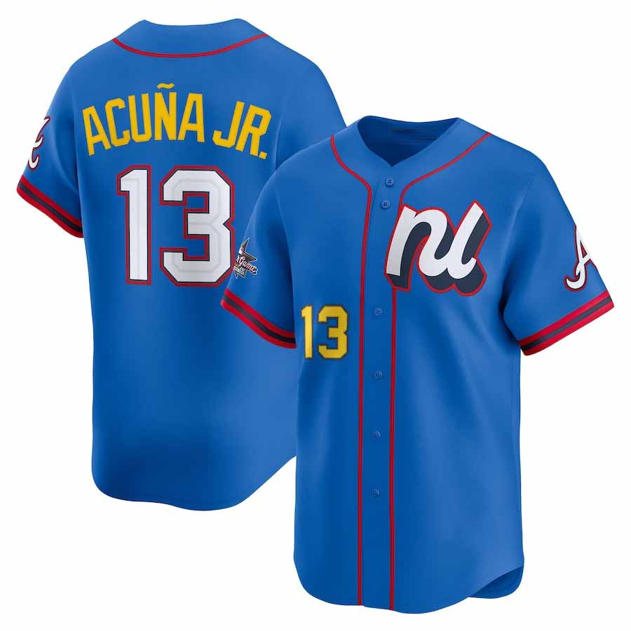 tores A.Braves #13 Ronald Acuna Jr. National League 2025 All-Star Edition Limited Player Jersey - Blue Personalized Jersey