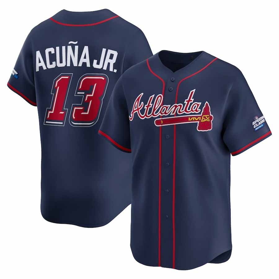tores A.Braves #13 Ronald Acuna Jr. Navy 2025 Speedway Classic Alternate Limited Player Personalized Jersey