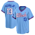 tores A.Braves #13 Ronald Acuna Jr. Powder Blue 2026 City Connect Stadium Stitched Personalized Jersey