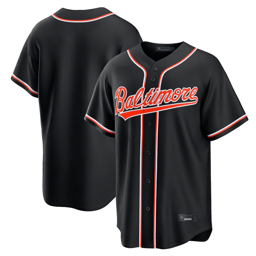 tores B.Orioles Black Out Fashion Home Game Blank Player Stitched Jerseys