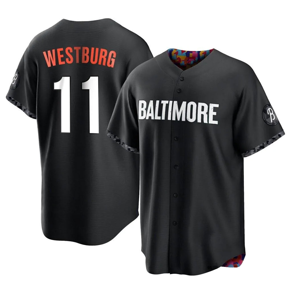 tores B.Orioles #11 Jordan Westburg Player Black City Connect Home Game Stitched Jerseys