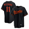 tores B.Orioles #11 Jordan Westburg Player Black Home Game Stitched Jerseys