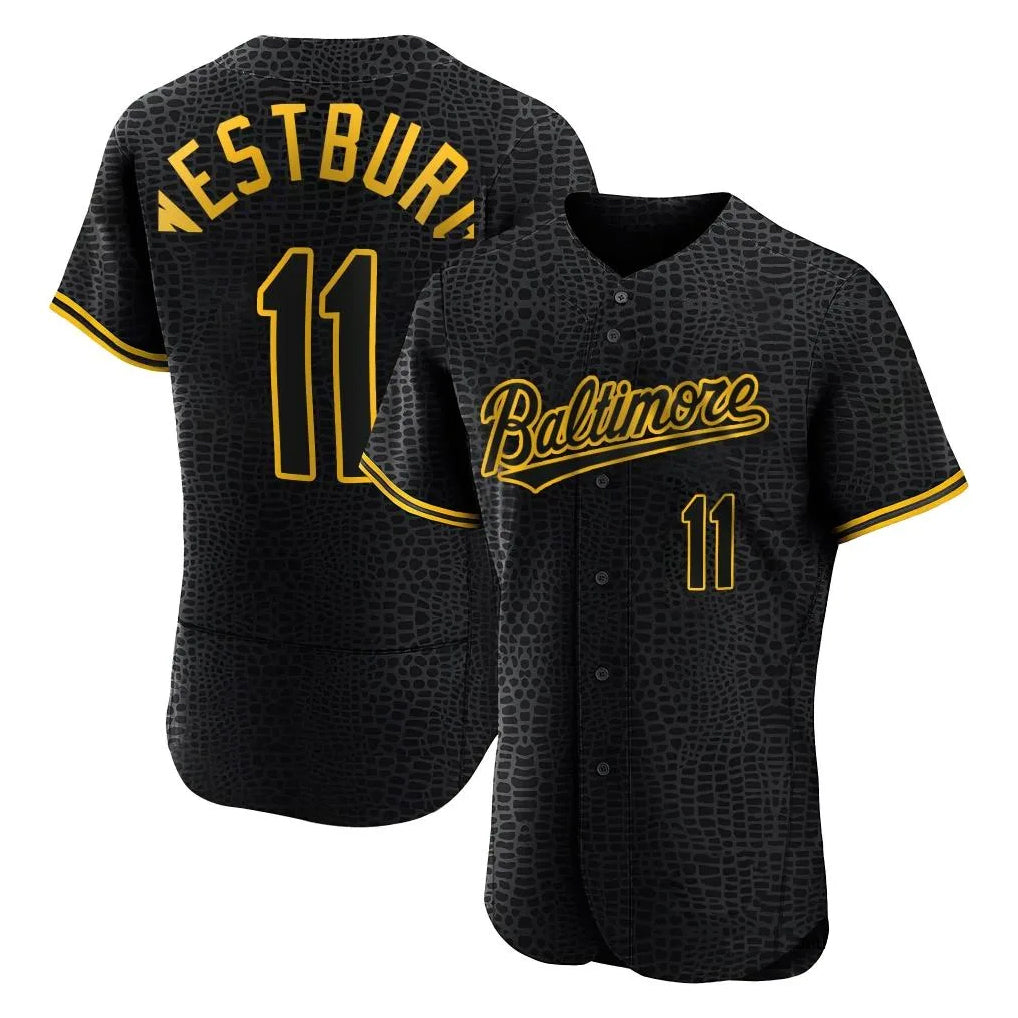 tores B.Orioles #11 Jordan Westburg Player Black Snake Skin City Limited Elite Home Stitched Jerseys