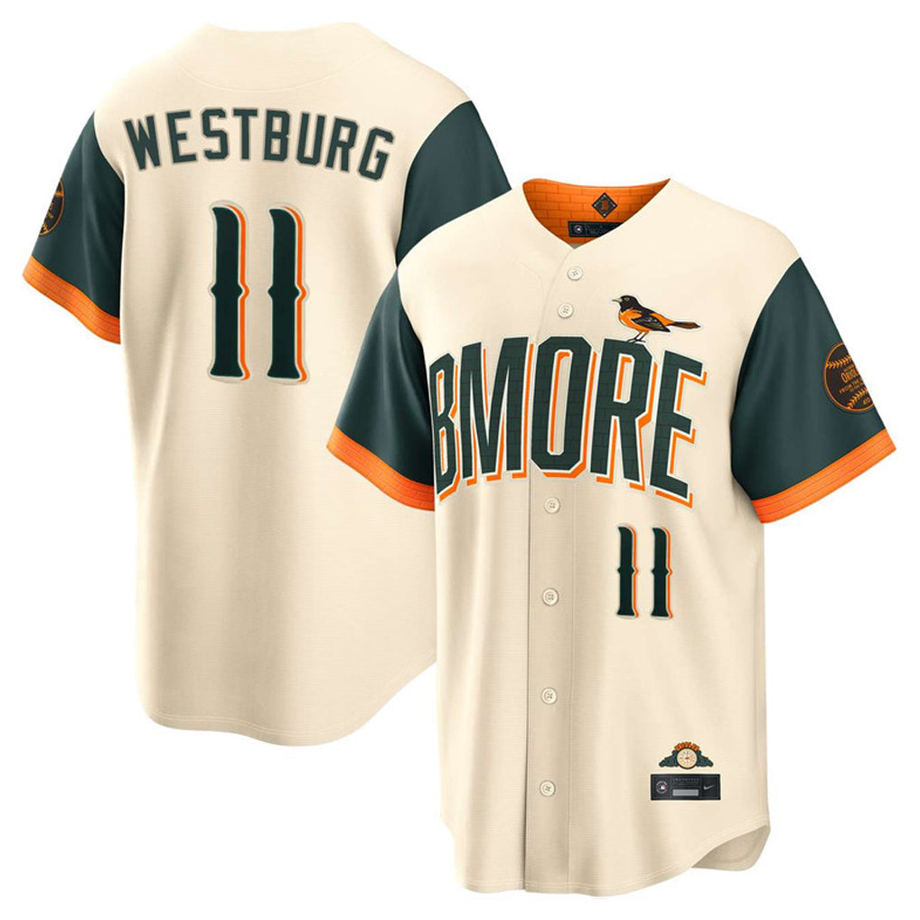 tores B.Orioles #11 Jordan Westburg Player Cream 2026 City Connect Home Game Stitched Jerseys