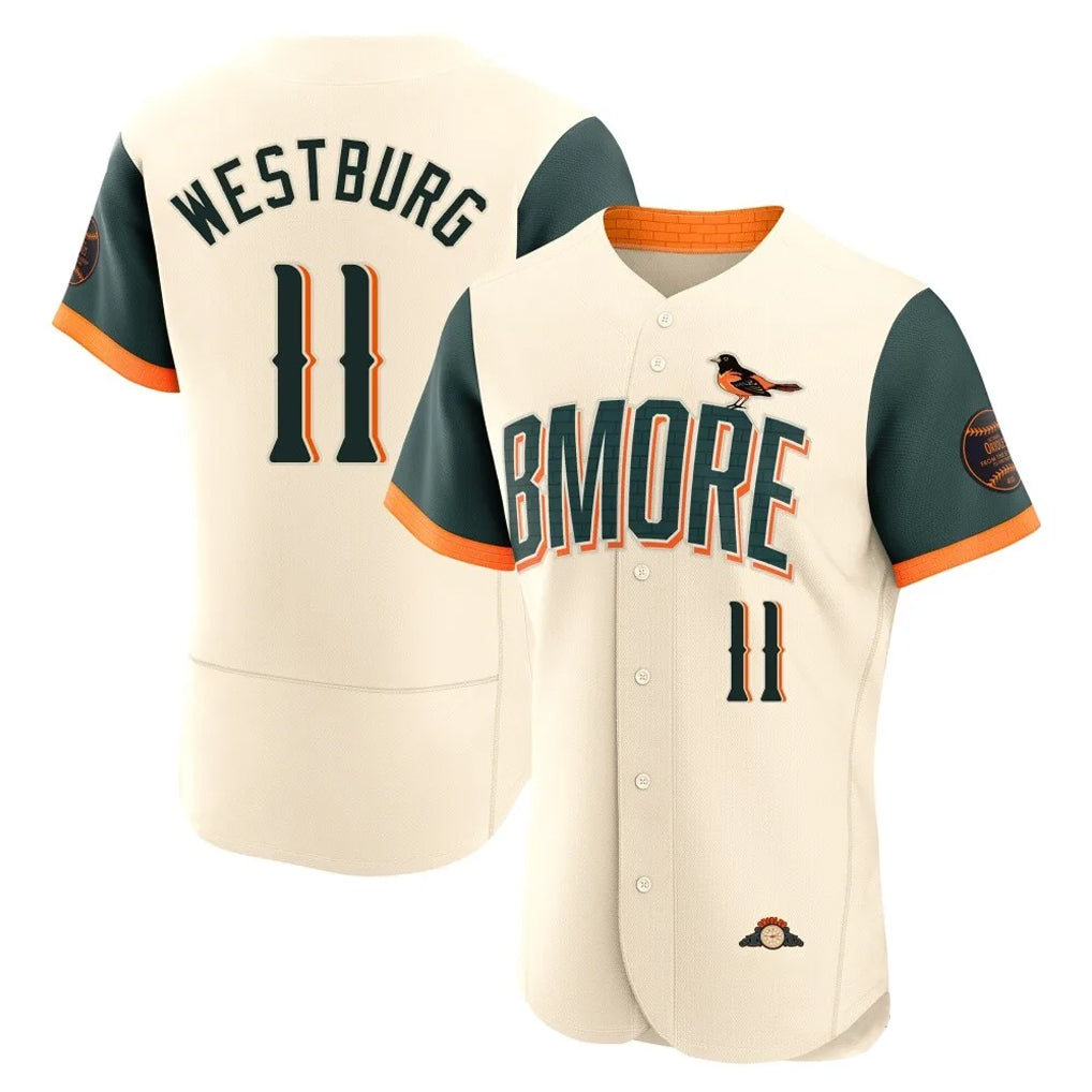 tores B.Orioles #11 Jordan Westburg Player Cream 2026 City Connect Limited Elite Home Game Stitched Jerseys