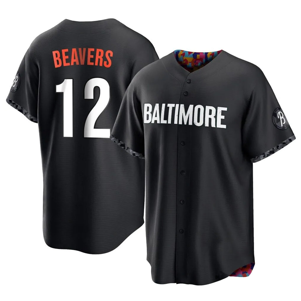 tores B.Orioles #12 Dylan Beavers Player Black City Connect Home Game Stitched Jerseys
