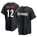 tores B.Orioles #12 Dylan Beavers Player Black City Connect Home Game Stitched Jerseys