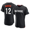 tores B.Orioles #12 Dylan Beavers Player Black City Connect Limited Elite Home Game Stitched Jerseys