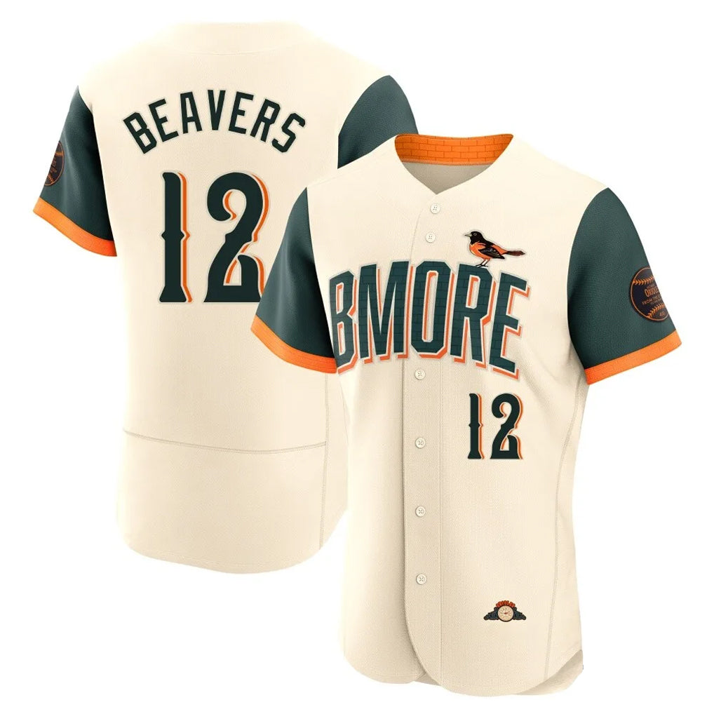 tores B.Orioles #12 Dylan Beavers Player Cream 2026 City Connect Limited Elite Home Game Stitched Jerseys