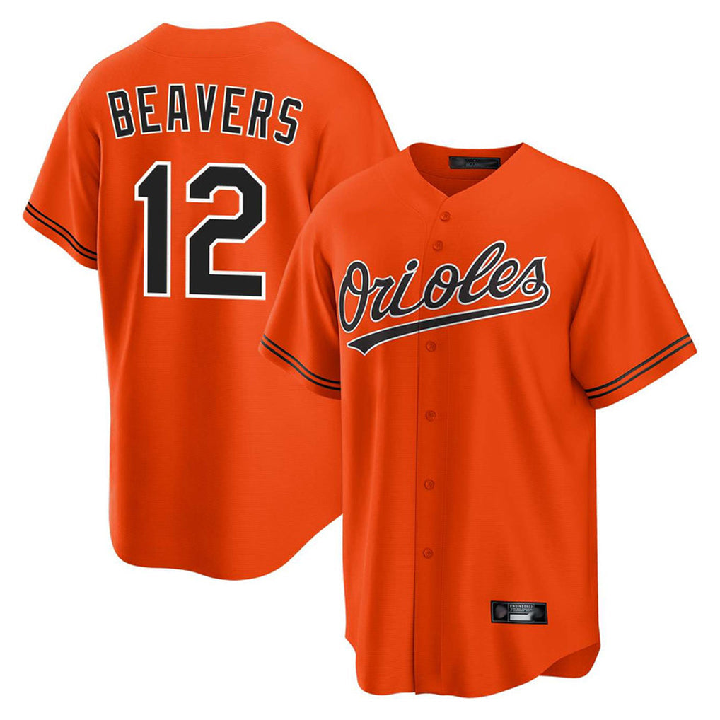 tores B.Orioles #12 Dylan Beavers Player Orange Home Game Stitched Jerseys