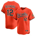 tores B.Orioles #12 Dylan Beavers Player Orange Limited Home Game Stitched Jerseys