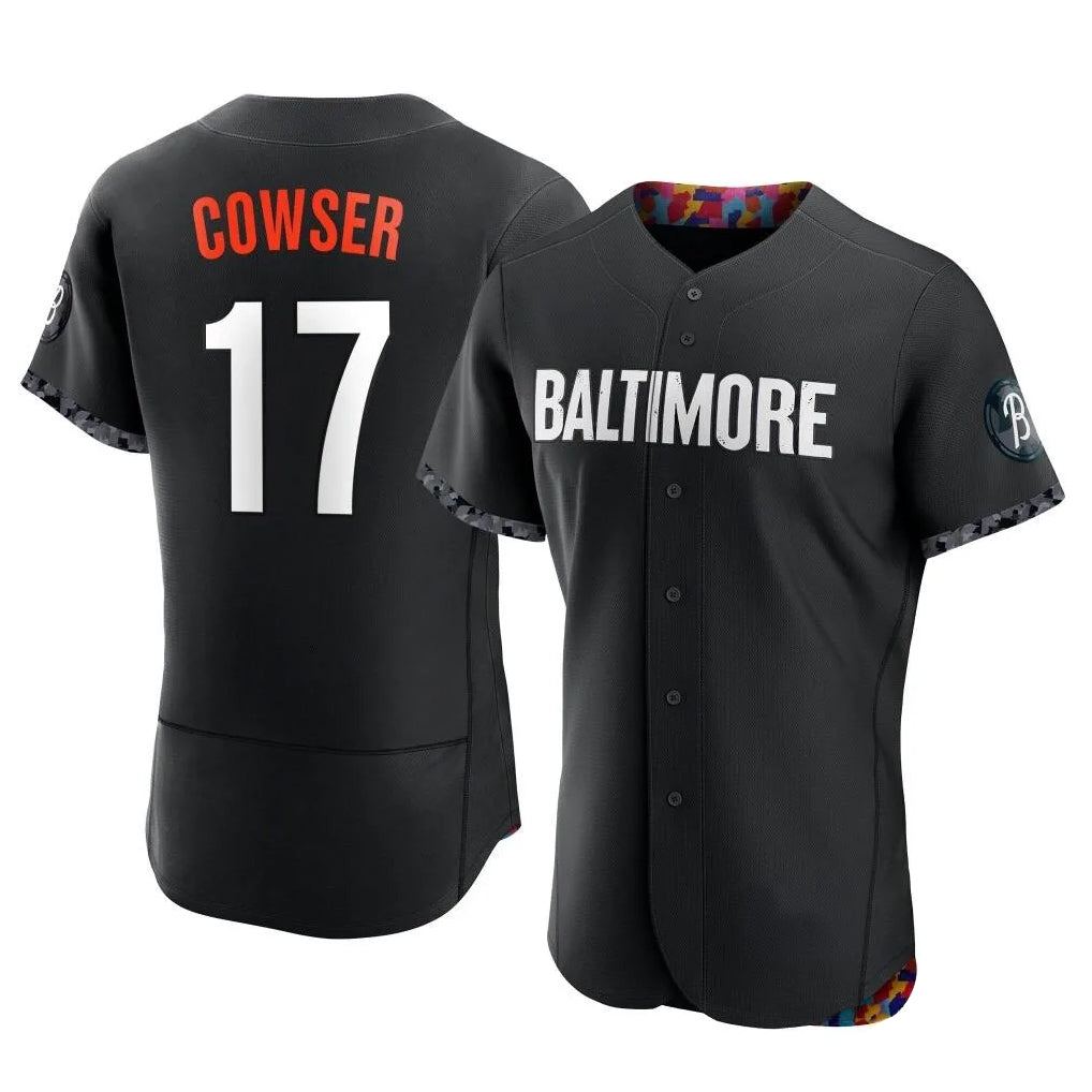 tores B.Orioles #17 Colton Cowser Player Black City Connect Limited Elite Home Game Stitched Jerseys