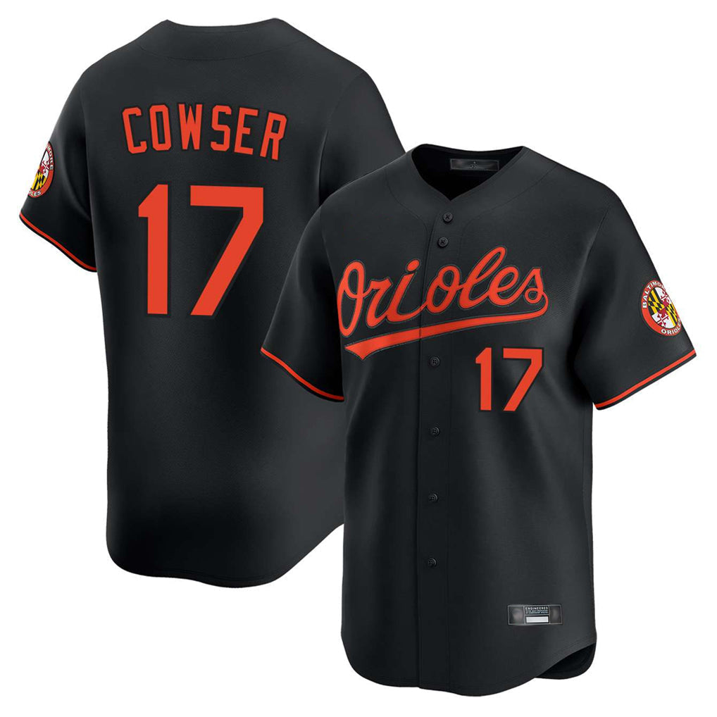 tores B.Orioles #17 Colton Cowser Player Black Limited Home Game Stitched Jerseys