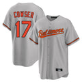 tores B.Orioles #17 Colton Cowser Player Gray Home Game Stitched Jerseys