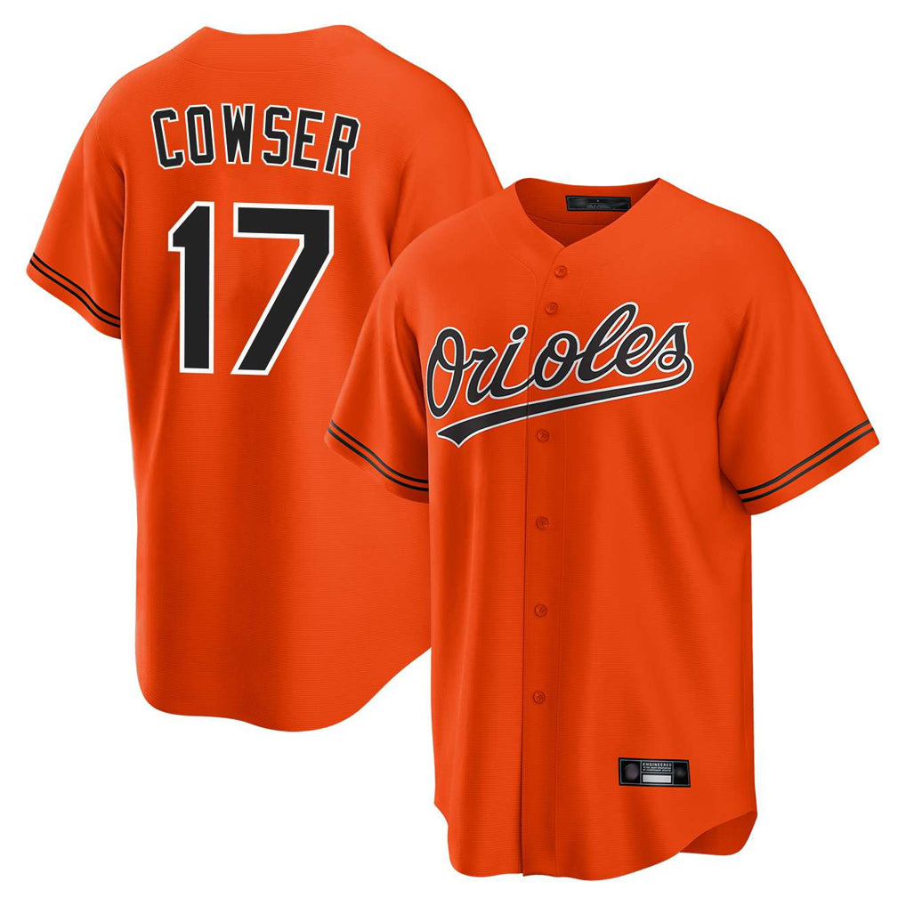 tores B.Orioles #17 Colton Cowser Player Orange Home Game Stitched Jerseys