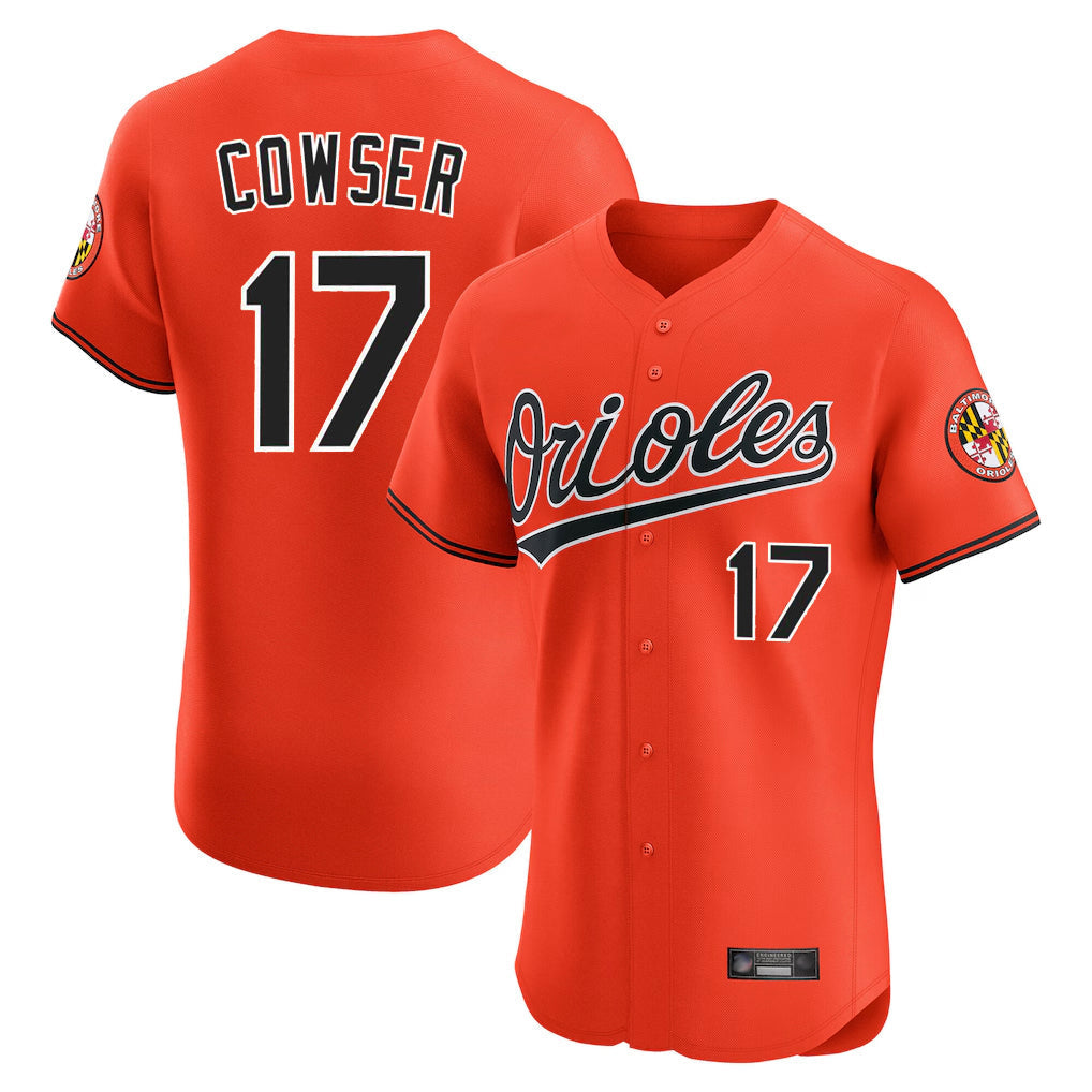 tores B.Orioles #17 Colton Cowser Player Orange Limited Elite Home Game Stitched Jerseys