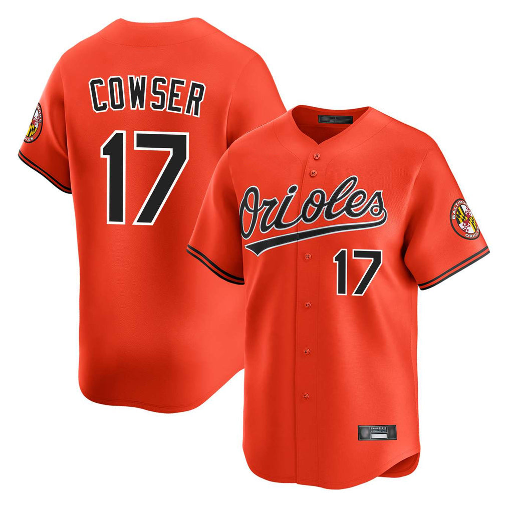 tores B.Orioles #17 Colton Cowser Player Orange Limited Home Game Stitched Jerseys