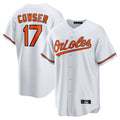 tores B.Orioles #17 Colton Cowser Player White Home Game Stitched Jerseys