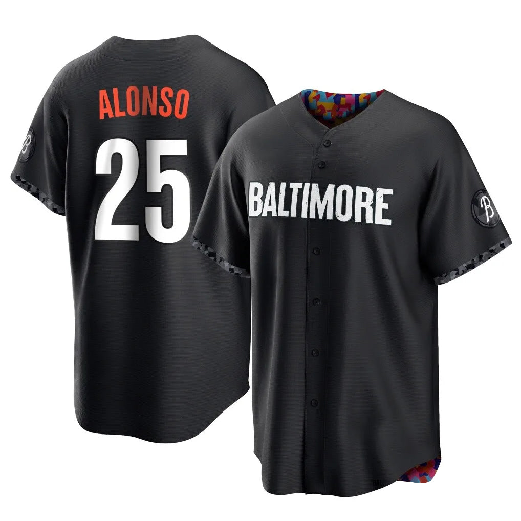 tores B.Orioles #25 Pete Alonso Player Black City Connect Home Game Stitched Jerseys