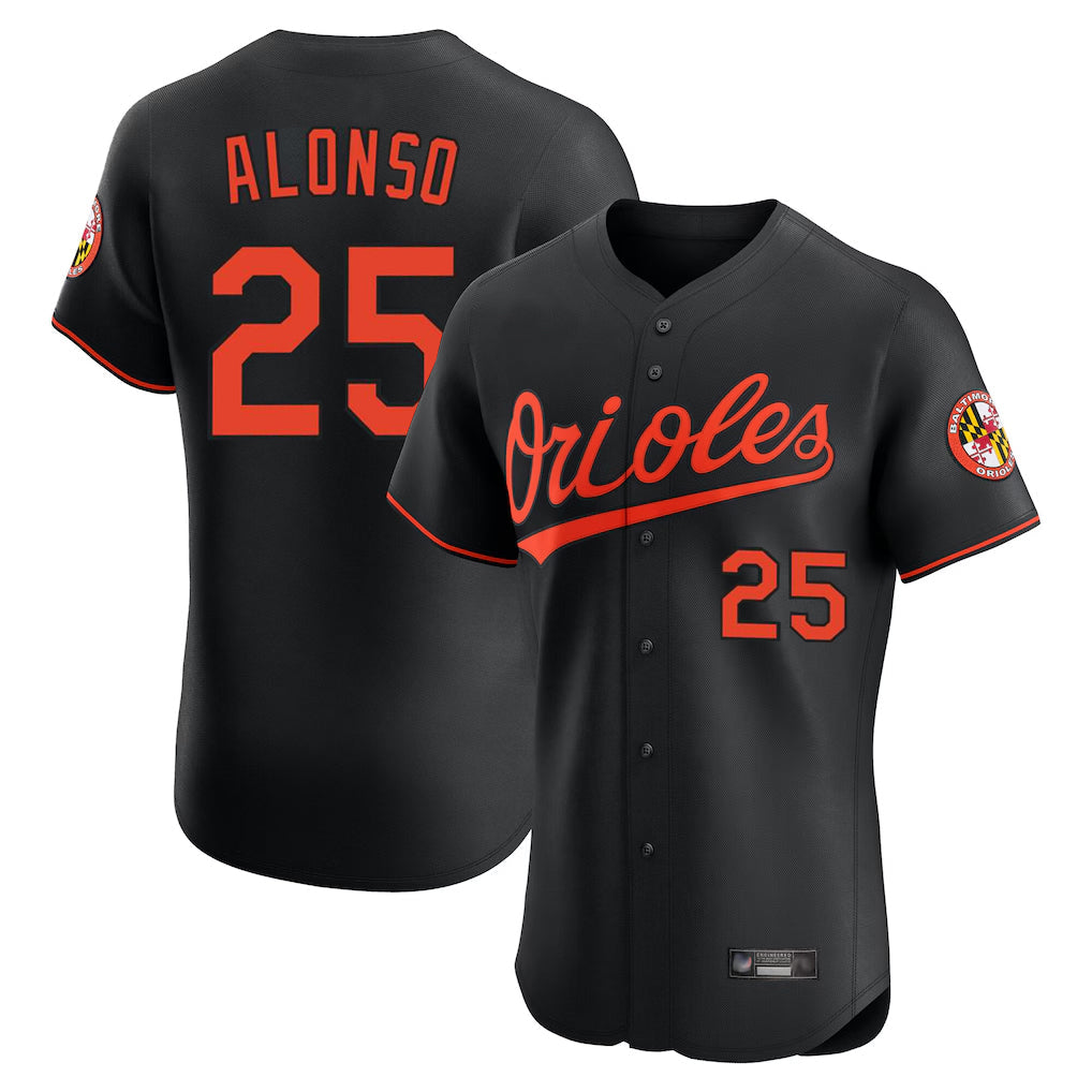 tores B.Orioles #25 Pete Alonso Player Black Limited Elite Home Game Stitched Jerseys