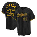 tores B.Orioles #25 Pete Alonso Player Black Snake Skin City Home Game Stitched Jerseys