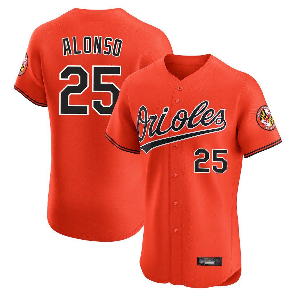 tores B.Orioles #25 Pete Alonso Player Orange Limited Elite Home Game Stitched Jerseys