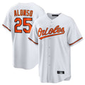 tores B.Orioles #25 Pete Alonso Player White Home Game Stitched Jerseys