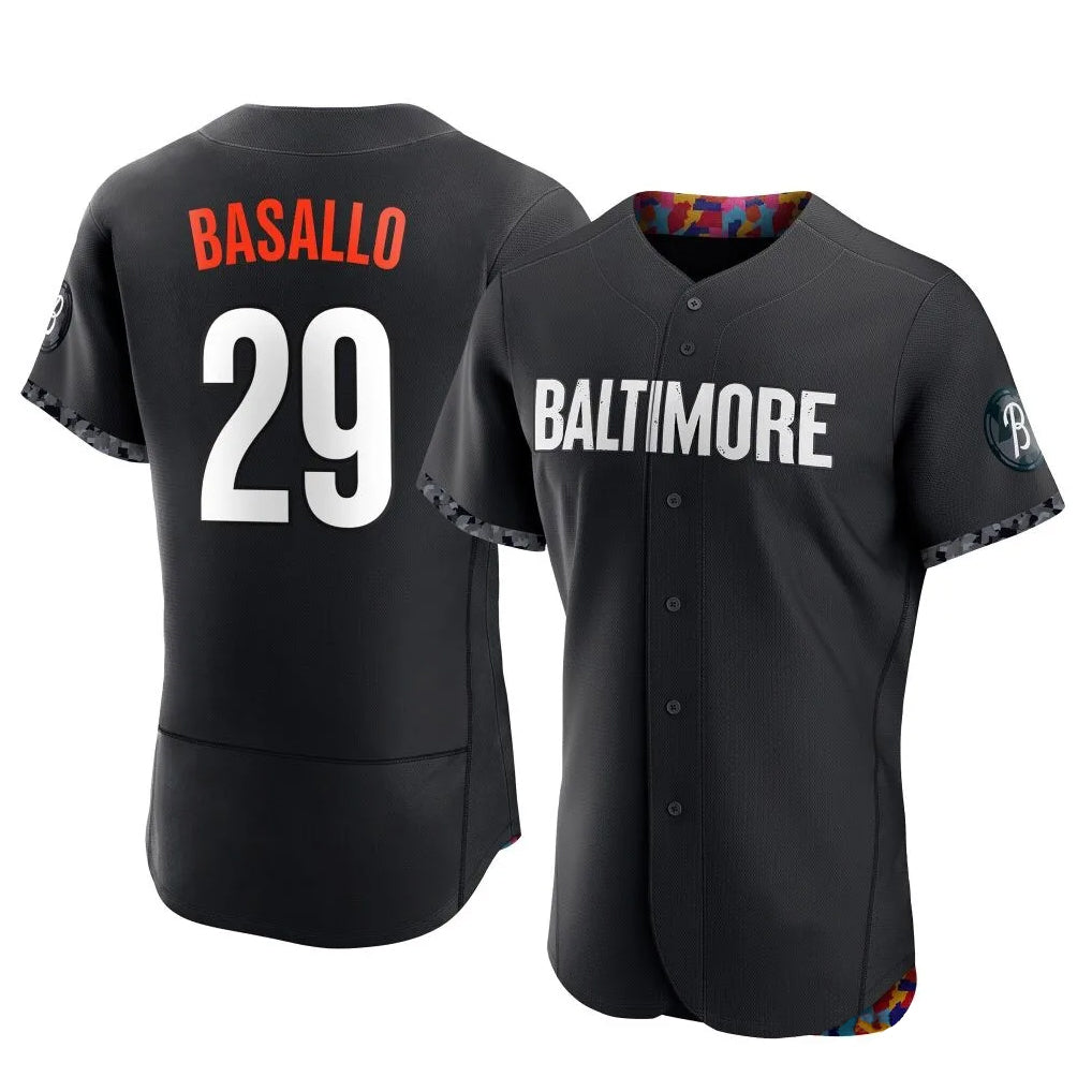 tores B.Orioles #29 Samuel Basallo Player Black City Connect Limited Elite Home Game Stitched Jerseys