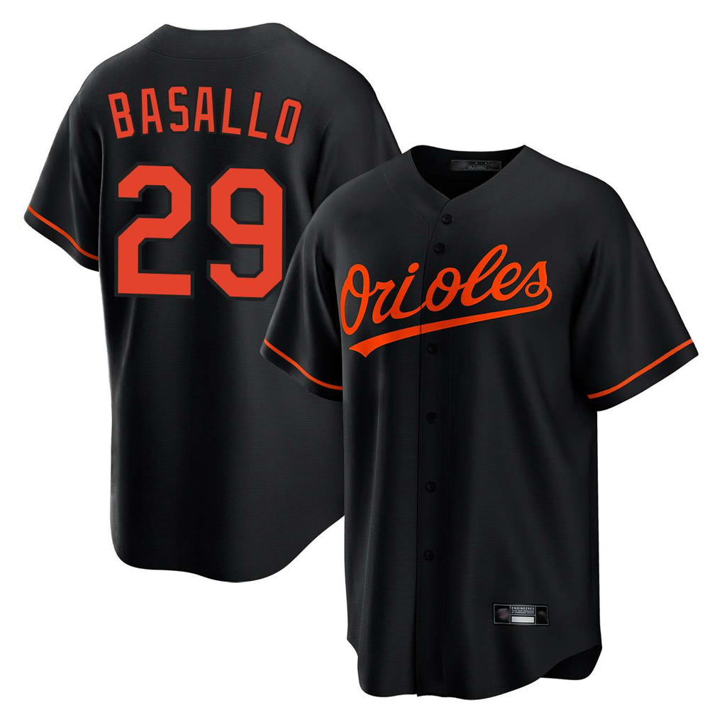 tores B.Orioles #29 Samuel Basallo Player Black Home Game Stitched Jerseys