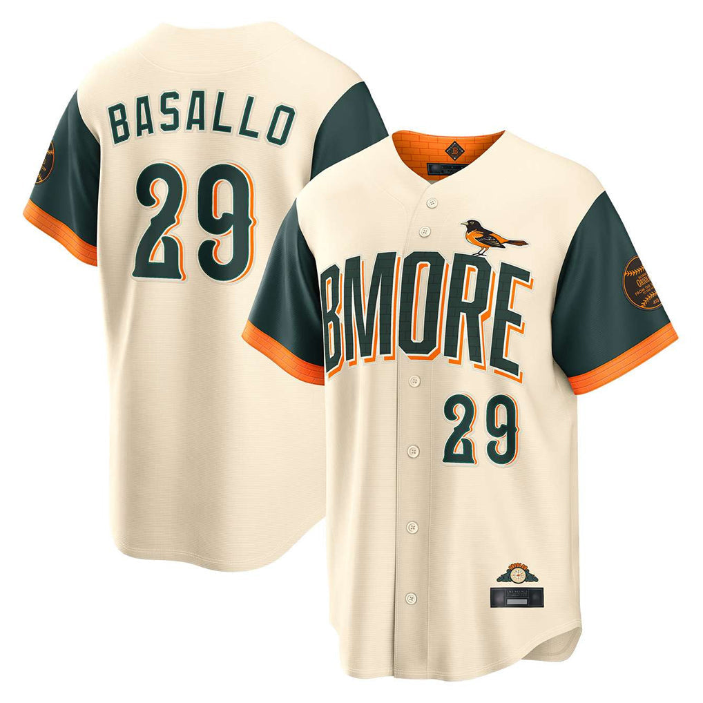 tores B.Orioles #29 Samuel Basallo Player Cream 2026 City Connect Home Game Stitched Jerseys
