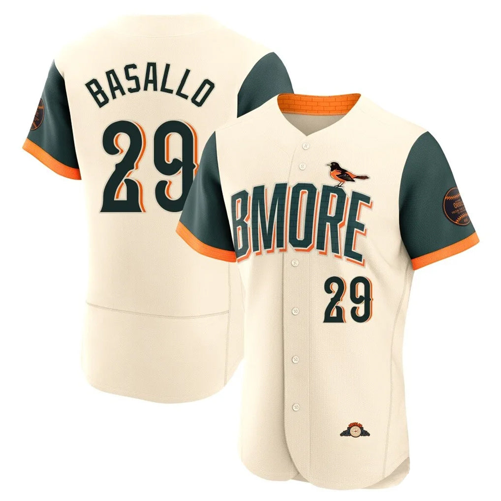 tores B.Orioles #29 Samuel Basallo Player Cream 2026 City Connect Limited Elite Home Game Stitched Jerseys