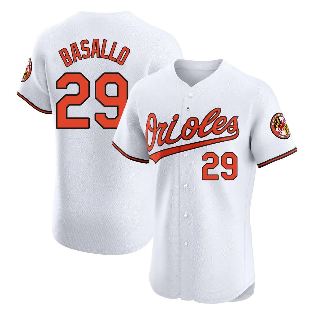 tores B.Orioles #29 Samuel Basallo Player White Limited Elite Home Game Stitched Jerseys