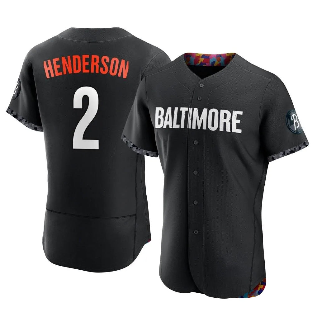 tores B.Orioles #2 Gunnar Henderson Player Black City Connect Limited Elite Home Game Stitched Jerseys