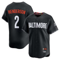 tores B.Orioles #2 Gunnar Henderson Player Black City Connect Limited Home Game Stitched Jerseys